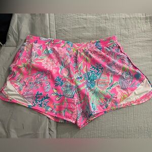 Lilly Pulitzer Pink Patterned Athletic Shorts